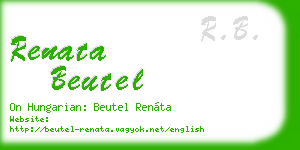 renata beutel business card